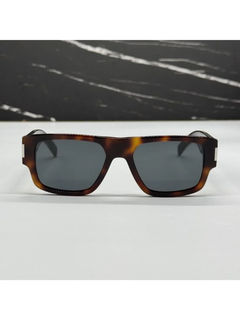 NWT Saint Laurent SL659 002 Havana Gray Square Sunglasses
